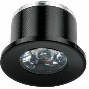 LED Veranda Spot Verlichting - 1W - Warm Wit 3000K - Inbouw - Dimbaar - Rond - Mat Zwart - Aluminium - Ø31mm