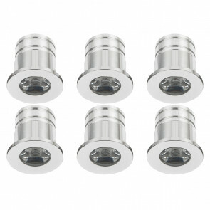 LED Veranda Spot Verlichting 6 Pack - 3W - Natuurlijk Wit 4000K - Inbouw - Rond - Mat Zilver - Aluminium - Ø31mm