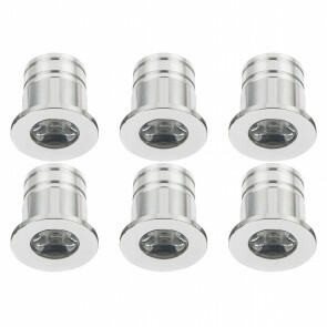 LED Veranda Spot Verlichting 6 Pack - 3W - Warm Wit 3000K - Inbouw - Dimbaar - Rond - Mat Zilver - Aluminium - Ø31mm