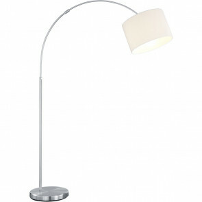 LED Vloerlamp - Trion Hotia - E27 Fitting - In Hoogte Verstelbaar - Rond - Mat Wit - Aluminium