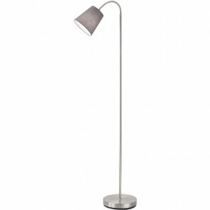 LED Vloerlamp - Trion Winduani - E27 Fitting - Rond - Mat Grijs - Aluminium