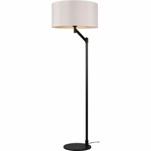 LED Vloerlamp - Vloerverlichting - Trion Cindy - E27 Fitting - Rond - Mat Zwart - Aluminium