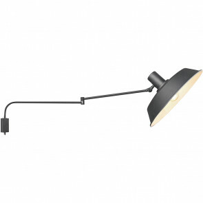 LED Wandlamp - Wandverlichting - Trion Bolan - E27 Fitting - Rond - Mat Zwart - Aluminium