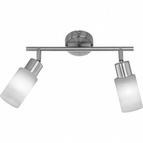 LED Wandspot - Trion Jolin - E14 Fitting - 8W - Warm Wit 3000K - 2-lichts - Rond - Mat Nikkel - Aluminium