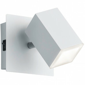 LED Wandspot - Trion Laginos - 8W - Warm Wit 3000K - 1-lichts - Vierkant - Mat Wit - Aluminium