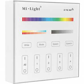 Mi-Light MiBoxer - Smart Touch Wandbediening - RGB+CCT - 4 Zone - Mat Wit