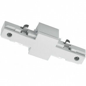 Spanningsrail Doorverbinder - Trion Dual - Rechte Connector - 2 Fase - Mat Wit