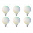 CALEX - LED Lamp 6 Pack - Globe - Smart LED G125 - E27 Fitting - Dimbaar - 5W - Aanpasbare Kleur - RGB - Mat Wit