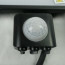 SAMSUNG - LED Bouwlamp 10 Watt met sensor - LED Schijnwerper - Viron Dana - Helder/Koud Wit 6400K - Spatwaterdicht IP44 - Mat Zwart - Aluminium 6
