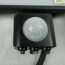 SAMSUNG - LED Bouwlamp 10 Watt met sensor - LED Schijnwerper - Viron Dana - Warm Wit 3000K - Spatwaterdicht IP44 - Mat Zwart - Aluminium 6