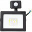 LED Bouwlamp 20 Watt met Sensor - LED Schijnwerper - Aigi Stado - Helder/Koud Wit 6400K - Waterdicht IP65 - Mat Zwart - Aluminium 2