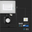 LED Bouwlamp 30 Watt met sensor - LED Schijnwerper - Viron Dana - Warm Wit 3000K - Spatwaterdicht IP44 - Mat Zwart - Aluminium 6