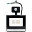 LED Bouwlamp 50 Watt met sensor - LED Schijnwerper - Aigi Sunny - Natuurlijk Wit 4000K - Waterdicht IP65 - Mat Zwart - Aluminium 2