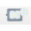 LED Bouwlamp - Aigi Zuino - 30 Watt - Natuurlijk Wit 4000K - Waterdicht IP65 - Kantelbaar - Mat Grijs - Aluminium 7