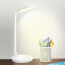 LED Bureaulamp - Aigi Awet - 8W - Aanpasbare Kleur - USB Oplaadbaar - Dimbaar - Rond - Mat Wit - Kunststof 2