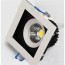 LED Downlight - Inbouw Vierkant 8W - Warm Wit 2700K - Mat Wit Aluminium - Kantelbaar 100mm 2