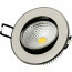 LED Downlight Lila - Inbouw Rond 5W - Warm Wit 2700K - Mat Chroom Aluminium - Kantelbaar Ø83mm 2