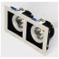 LED Downlight Rechthoek Inbouw 16W 6400K Helder/Koud Wit Aluminium Mat Wit Armatuur/Frame Kantelbaar 185x100mm