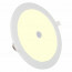 LED Downlight Slim 6 Pack - Aigi - PIR Bewegingssensor 360° - Inbouw Rond 24W - Warm Wit 3000K - Mat Wit - Ø240mm - Ø225mm 2