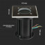 LED Grondspot - Viron Mia - Inbouw - Vierkant - GU10 Fitting - Waterdicht IP65 - Grijs - RVS - Ø110mm Lijntekening