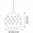 LED Hanglamp 3D - Quanta - Rond - Koper Glas - E27 Lijntekening