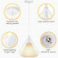 LED Hanglamp - Hangverlichting - Aigi Elsa - E27 Fitting - 1-lichts - Retro - Klassiek - Mat Wit - Aluminium 2
