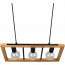LED Hanglamp - Hangverlichting - Trion Aplon - E27 Fitting - 3-lichts - Rechthoek - Mat Zwart - Aluminium 7