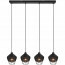 LED Hanglamp - Hangverlichting - Trion Bera - E27 Fitting - 4-lichts - Rechthoek - Zwart - Aluminium 2