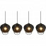LED Hanglamp - Hangverlichting - Trion Bera - E27 Fitting - 4-lichts - Rechthoek - Zwart - Aluminium 4