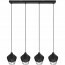 LED Hanglamp - Hangverlichting - Trion Bera - E27 Fitting - 4-lichts - Rechthoek - Zwart - Aluminium 6