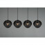 LED Hanglamp - Hangverlichting - Trion Bera - E27 Fitting - 4-lichts - Rechthoek - Zwart - Aluminium 8