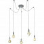 LED Hanglamp - Hangverlichting - Trion Cardino - E27 Fitting - 5-lichts - Rond - Antiek Grijs - Aluminium