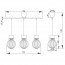 LED Hanglamp - Hangverlichting - Trion Divo - E27 Fitting - 3-lichts - Rond - Mat Zwart - Aluminium Lijntekening