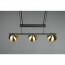 LED Hanglamp - Hangverlichting - Trion Flatina - E14 Fitting - 3-lichts - Rechthoek - Mat Zwart/Goud - Aluminium 13