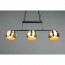 LED Hanglamp - Hangverlichting - Trion Flatina - E14 Fitting - 3-lichts - Rechthoek - Mat Zwart/Goud - Aluminium 14