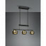 LED Hanglamp - Hangverlichting - Trion Flatina - E14 Fitting - 3-lichts - Rechthoek - Mat Zwart/Goud - Aluminium 16