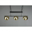 LED Hanglamp - Hangverlichting - Trion Flatina - E14 Fitting - 3-lichts - Rechthoek - Mat Zwart/Goud - Aluminium 18