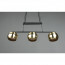LED Hanglamp - Hangverlichting - Trion Flatina - E14 Fitting - 3-lichts - Rechthoek - Mat Zwart/Goud - Aluminium 19