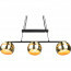 LED Hanglamp - Hangverlichting - Trion Flatina - E14 Fitting - 3-lichts - Rechthoek - Mat Zwart/Goud - Aluminium 4