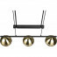 LED Hanglamp - Hangverlichting - Trion Flatina - E14 Fitting - 3-lichts - Rechthoek - Mat Zwart/Goud - Aluminium 8