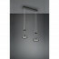 LED Hanglamp - Hangverlichting - Trion Franco - 14.4W - 2-lichts - Warm Wit 3000K - Rond - Mat Antraciet - Aluminium 12