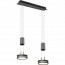 LED Hanglamp - Hangverlichting - Trion Franco - 14.4W - 2-lichts - Warm Wit 3000K - Rond - Mat Antraciet - Aluminium 3