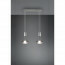 LED Hanglamp - Hangverlichting - Trion Franco - 14.4W - 2-lichts - Warm Wit 3000K - Rond - Mat Nikkel - Aluminium 12