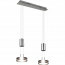 LED Hanglamp - Hangverlichting - Trion Franco - 14.4W - 2-lichts - Warm Wit 3000K - Rond - Mat Nikkel - Aluminium 3