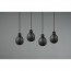 LED Hanglamp - Hangverlichting - Trion Handoll - E27 Fitting - 4-lichts - Rechthoek - Mat Zwart - Aluminium 10