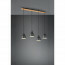 LED Hanglamp - Hangverlichting - Trion Handoll - E27 Fitting - 4-lichts - Rechthoek - Mat Zwart - Aluminium 8