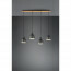 LED Hanglamp - Hangverlichting - Trion Handoll - E27 Fitting - 4-lichts - Rechthoek - Mat Zwart - Aluminium 9