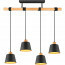 LED Hanglamp - Hangverlichting - Trion Hittal - E27 Fitting - 4-lichts - Rond - Mat Zwart - Aluminium 3