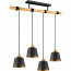LED Hanglamp - Hangverlichting - Trion Hittal - E27 Fitting - 4-lichts - Rond - Mat Zwart - Aluminium 7