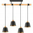 LED Hanglamp - Hangverlichting - Trion Hittal - E27 Fitting - 4-lichts - Rond - Mat Zwart - Aluminium 9